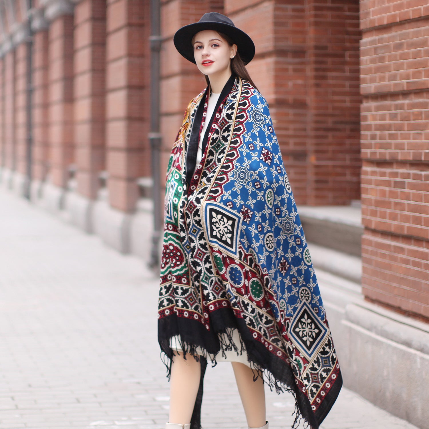 Trip to Morocco Wool Shawl  Scarflings® Sheer Sophistication   