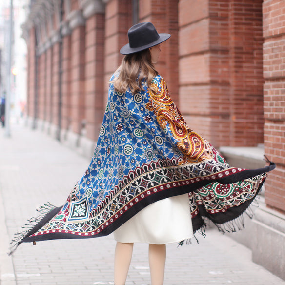 Trip to Morocco Wool Shawl  Scarflings® Sheer Sophistication   