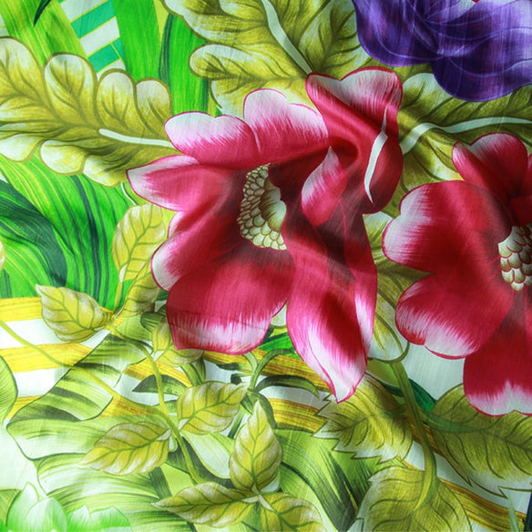 Caribbean Bouquet Silk Chiffon Wrap  Scarflings   