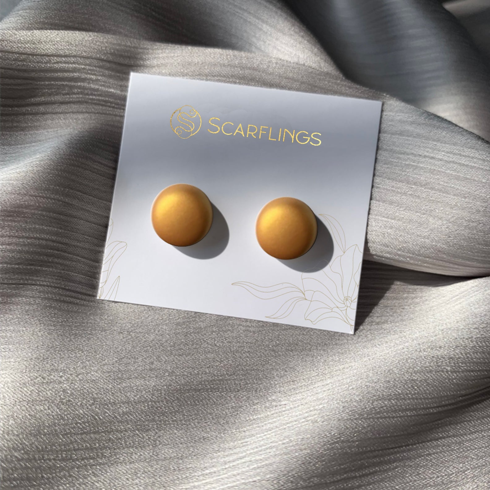 Scarf Magnets  Scarflings® Sheer Sophistication Gold  