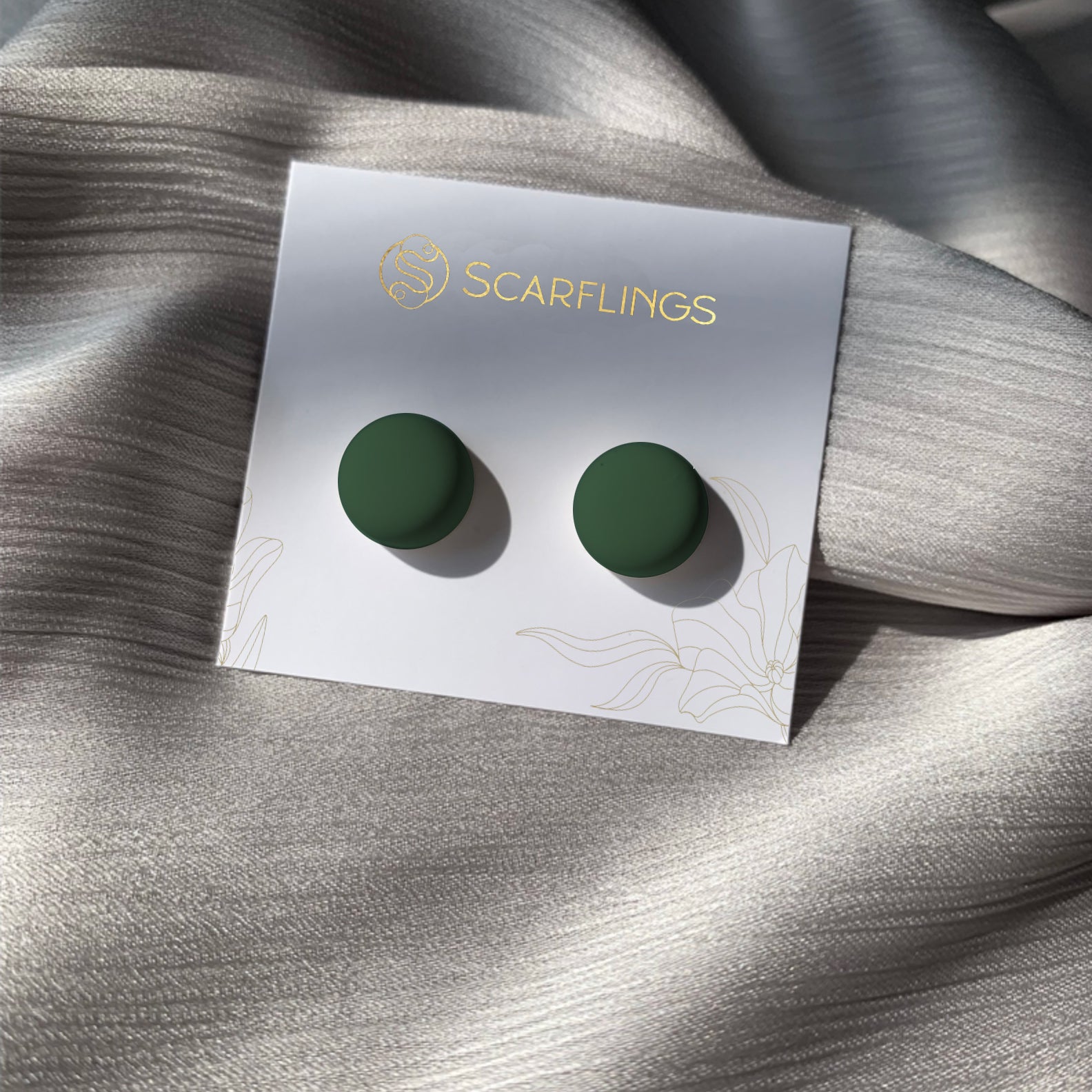 Scarf Magnets  Scarflings® Sheer Sophistication Green  