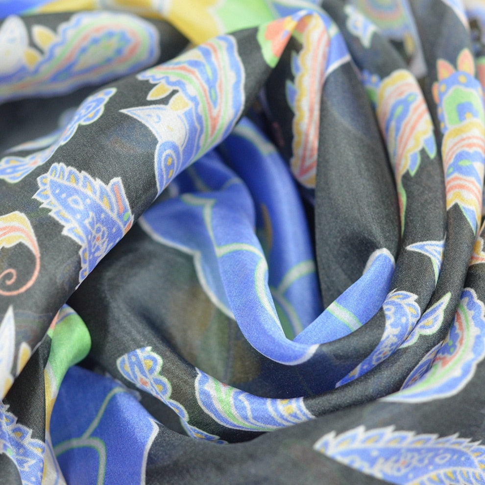 Floral Harmony Silk Scarf  Scarflings® Sheer Sophistication   