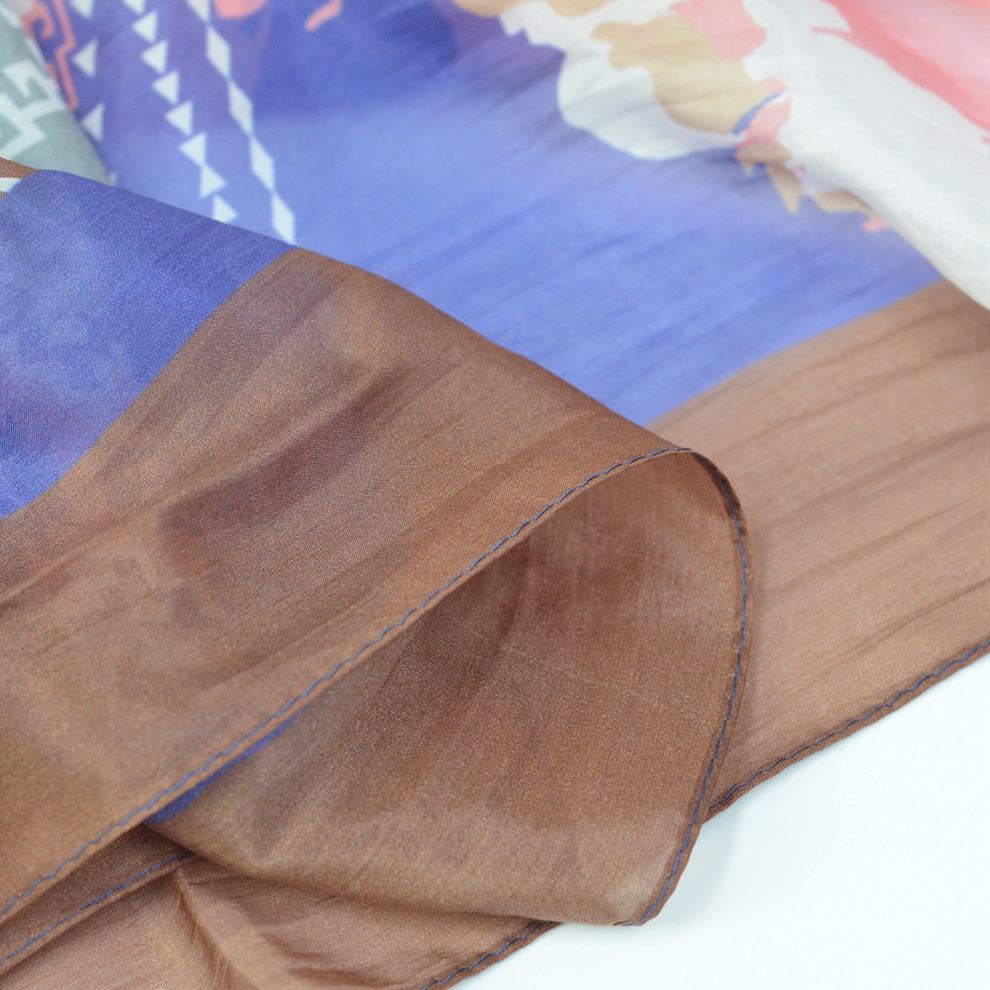 Pastel Bloom Silk Scarf  Scarflings® Sheer Sophistication   