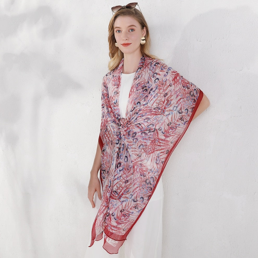 Tropical Dream Silk Scarf  Scarflings® Sheer Sophistication   