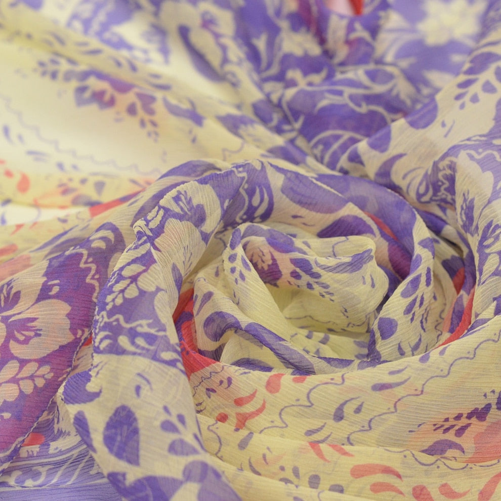 Botanical Daydream Silk Scarf  Scarflings® Sheer Sophistication   