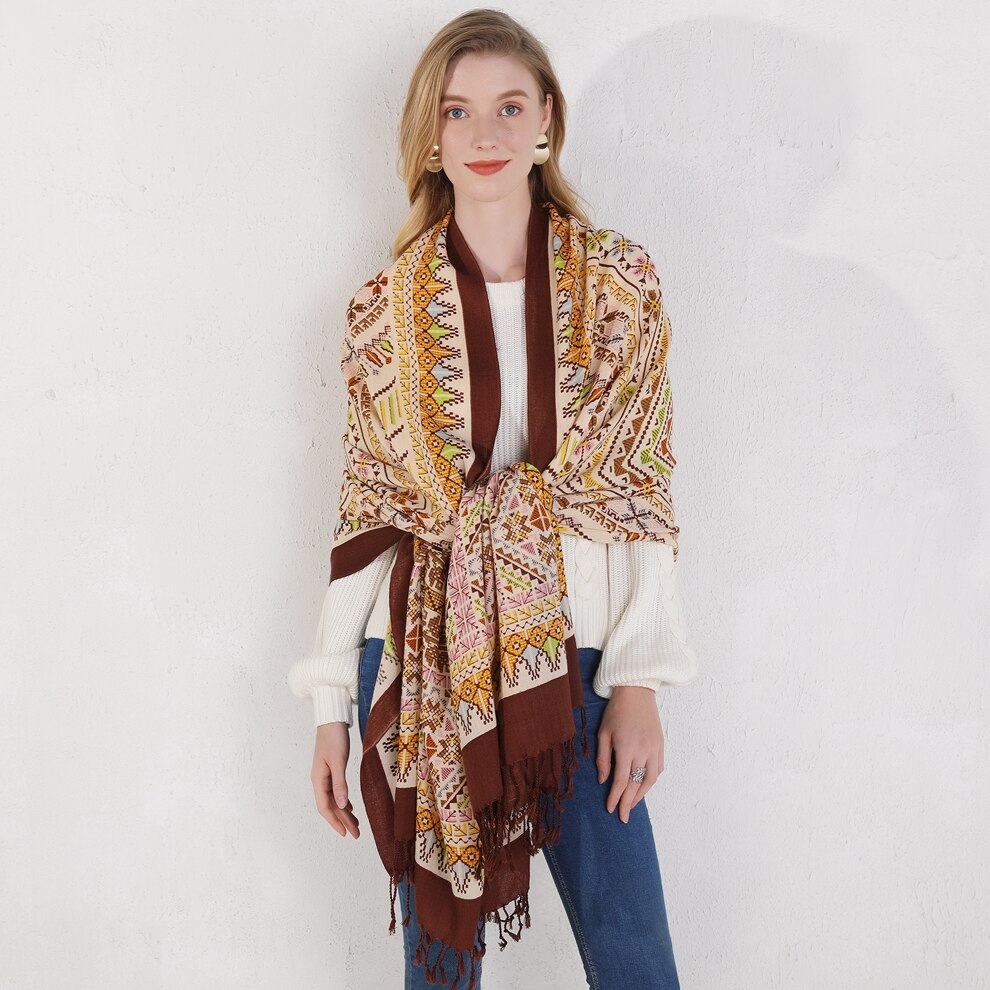 Sahara Tapestry Wool Shawl  Scarflings® Sheer Sophistication   
