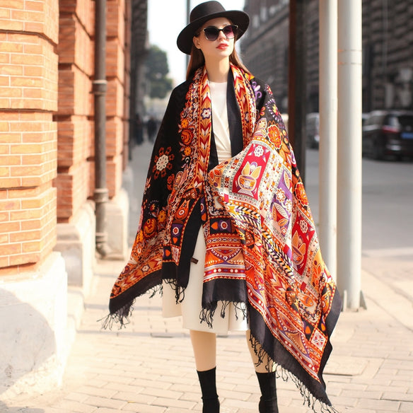 Sunny Spain Wool Shawl  Scarflings® Sheer Sophistication   