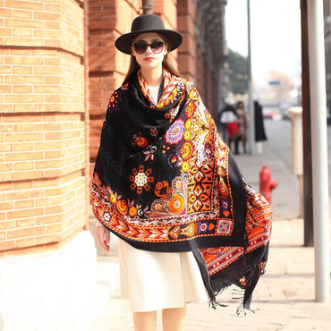 Sunny Spain Wool Shawl  Scarflings® Sheer Sophistication   