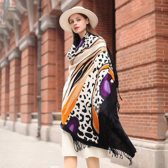 Leopard Love Wool Shawl  Scarflings® Sheer Sophistication   
