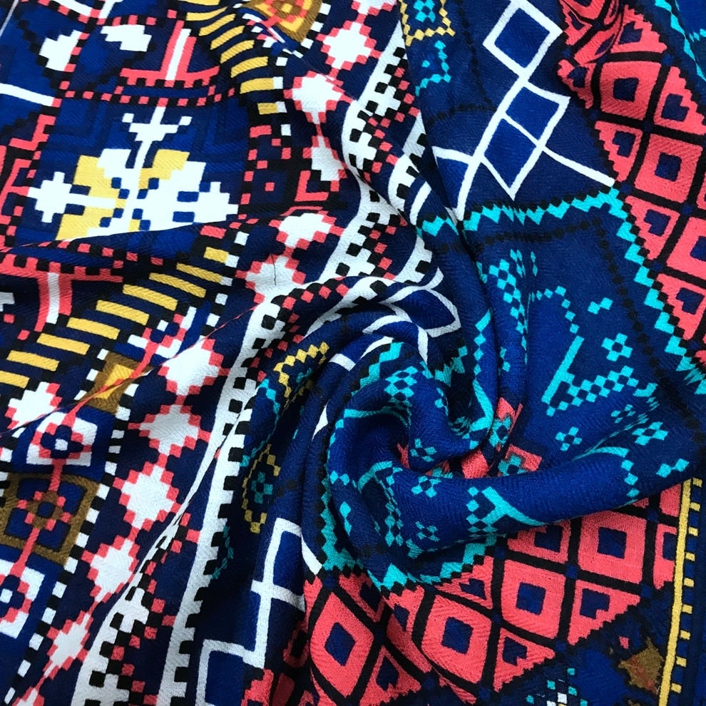Aztec Wonders Wool Shawl  Scarflings® Sheer Sophistication   