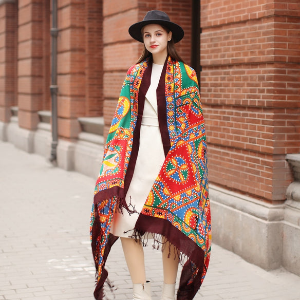 Shades of the Rainbow Wool Shawl  Scarflings® Sheer Sophistication   