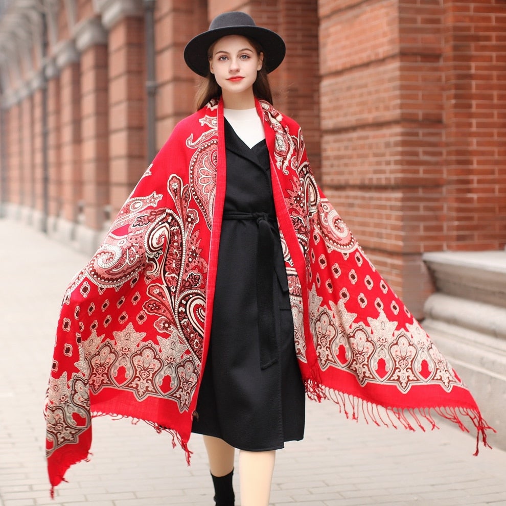 Intertwined Beauty Wool Shawl  Scarflings® Sheer Sophistication   