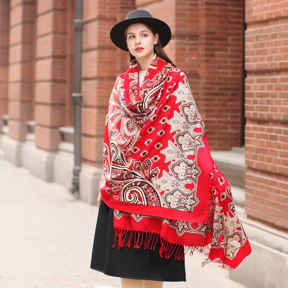 Intertwined Beauty Wool Shawl  Scarflings® Sheer Sophistication   