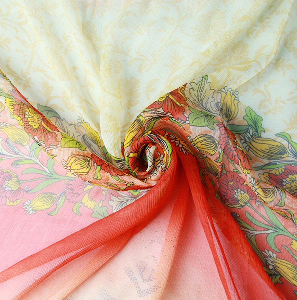 Bronze Terracotta Silk Chiffon Wrap  Scarflings   